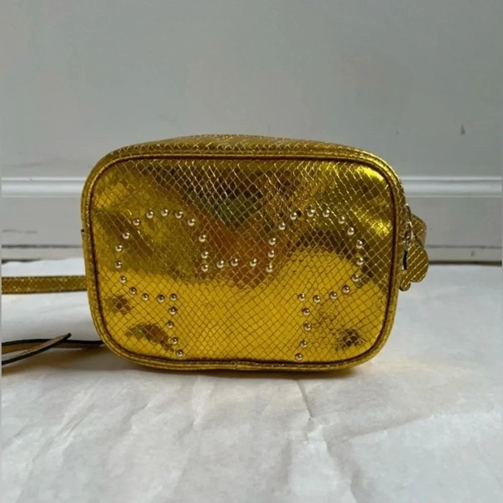 Moa Master Of Art BELT BAG Shoulder Cross Body Golden Leather Disney Limited